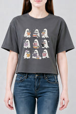 Ghost reading crop top