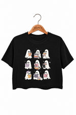 Ghost reading crop top