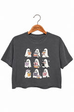 Ghost reading crop top