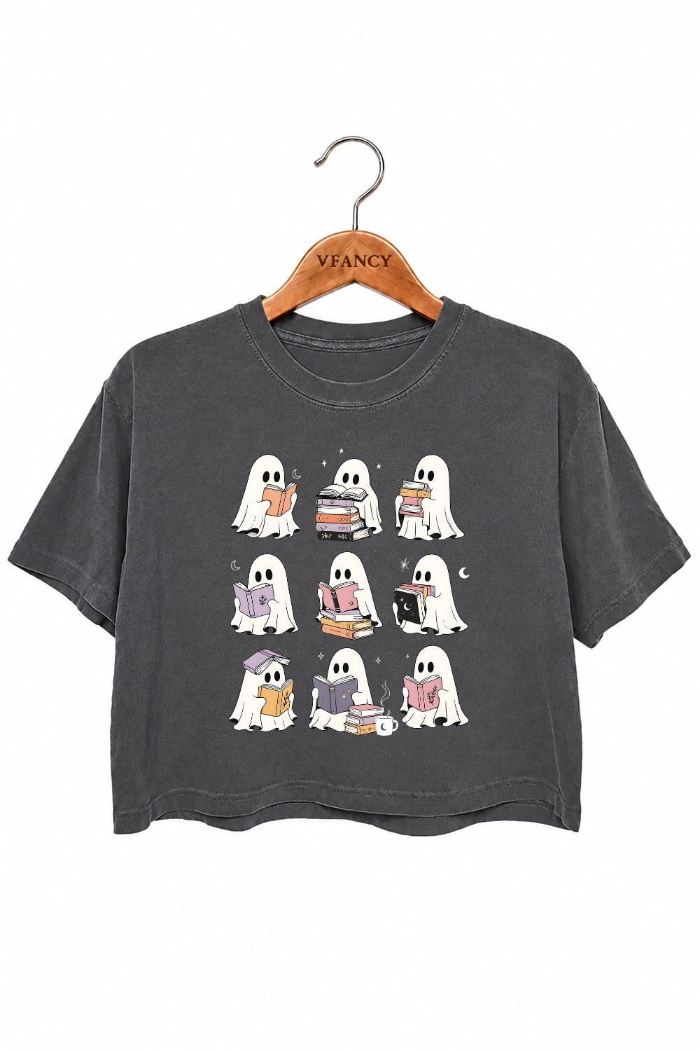 Ghost reading crop top