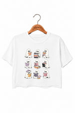 Ghost reading crop top