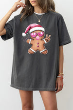 Gingerbread man blowing bubble tee