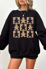 Gingerbread man checkerboard sweatshirt