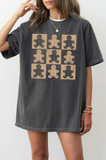 Gingerbread man checkerboard tee