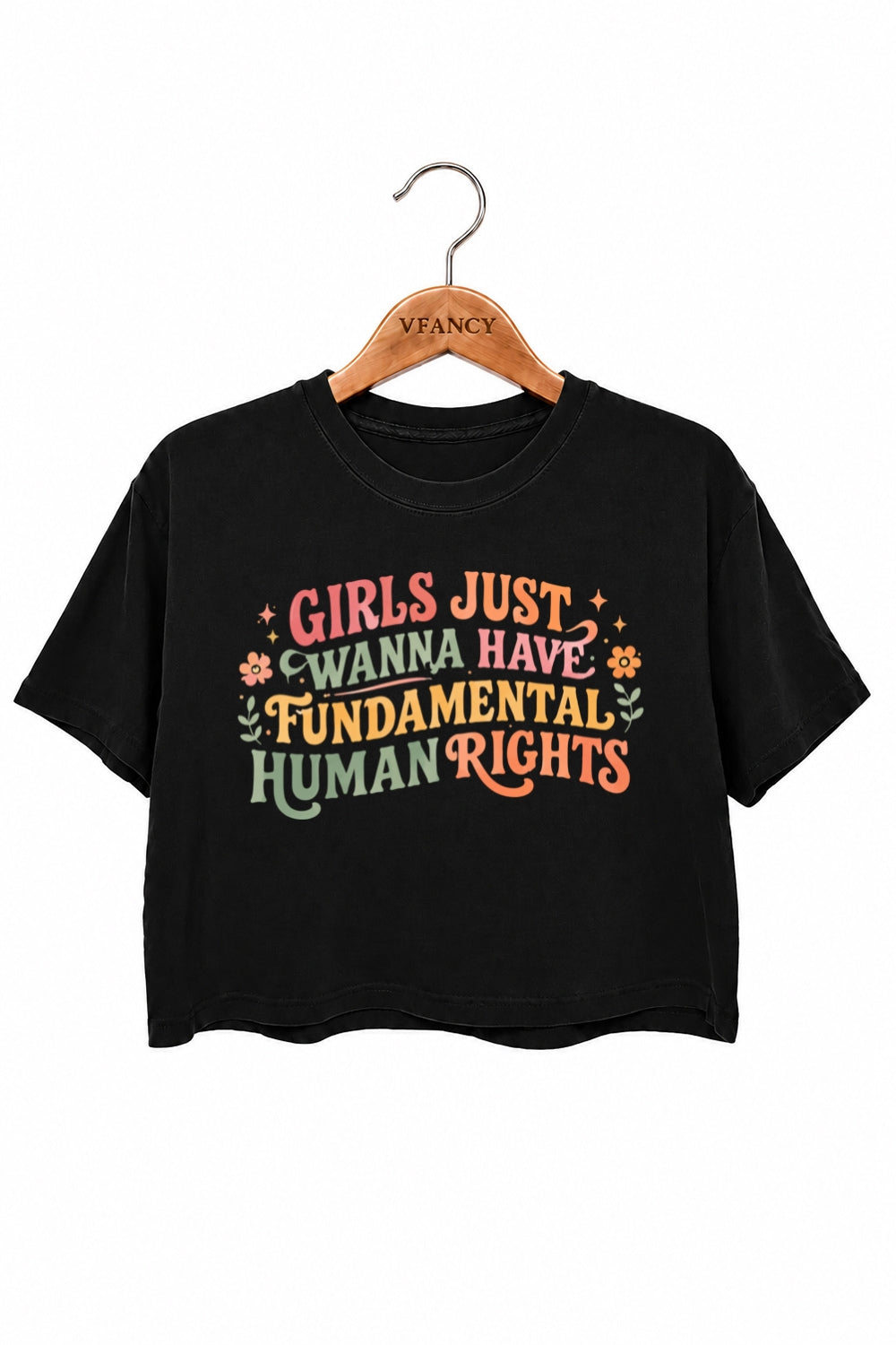 Girl just wanna have fundamental human rights crop top