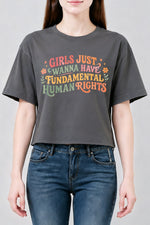 Girl just wanna have fundamental human rights crop top