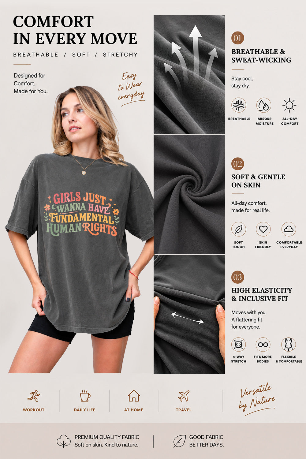 Girl just wanna have fundamental human rights tee