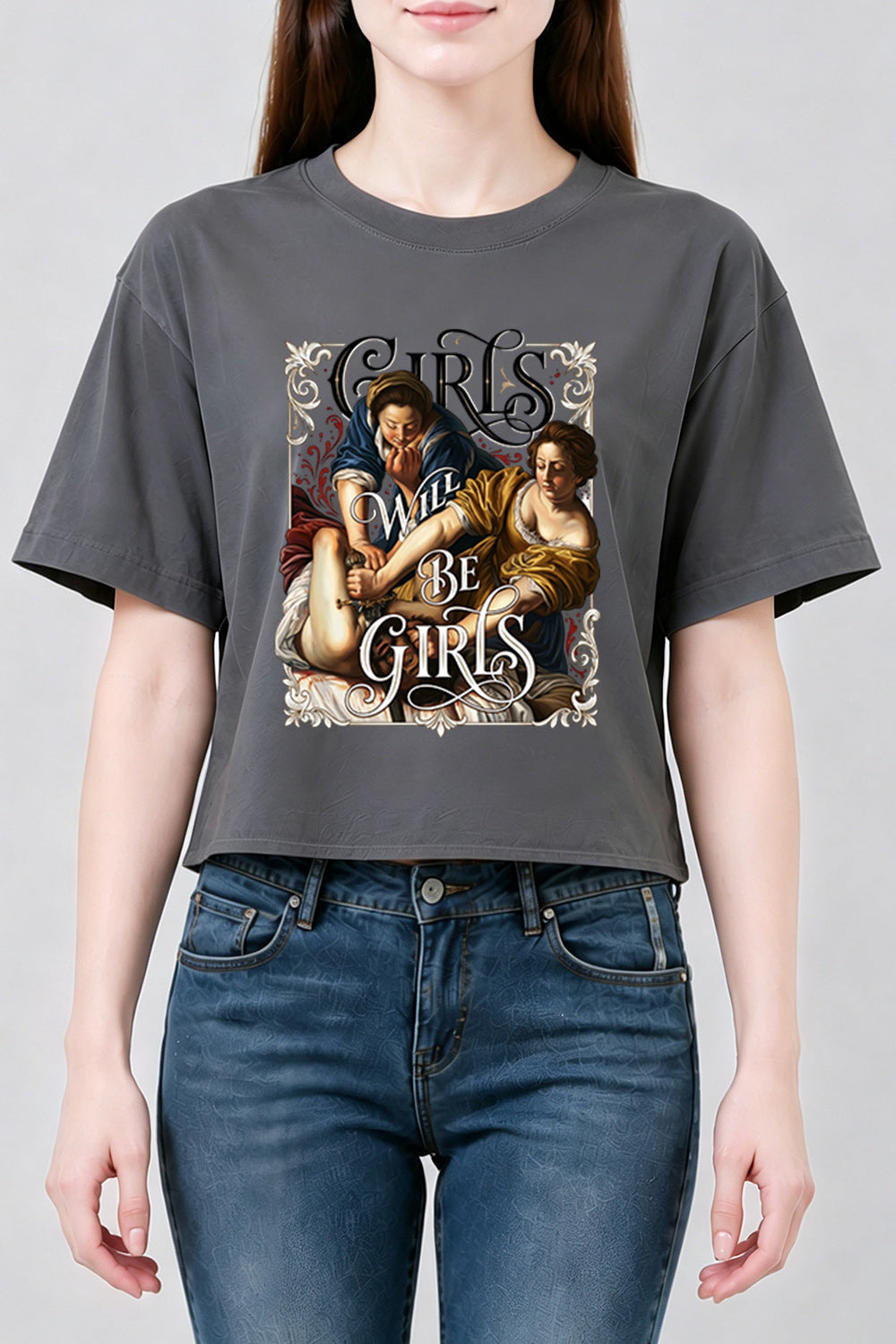 Girls will be girls fighting crop top