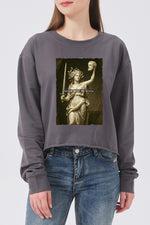 Girls will be girls medusa crop sweatshirt