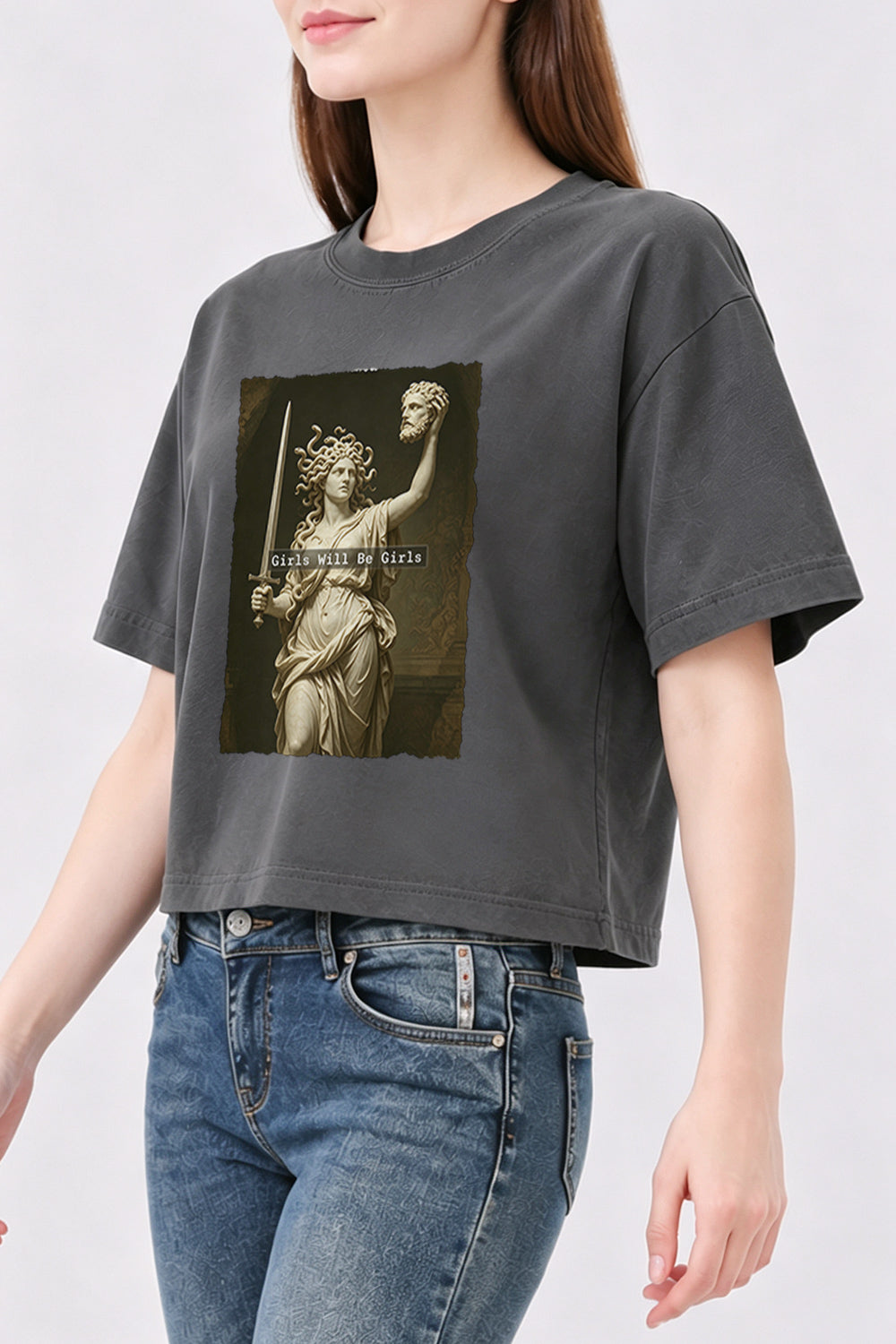 Girls will be girls medusa crop top