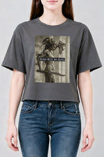Girls will be girls medusa fighting crop top