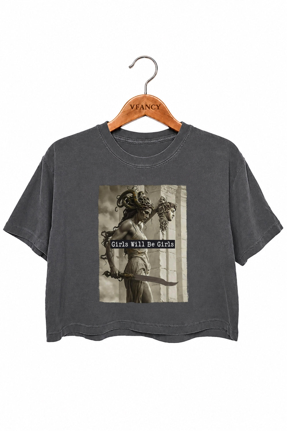 Girls will be girls medusa fighting crop top