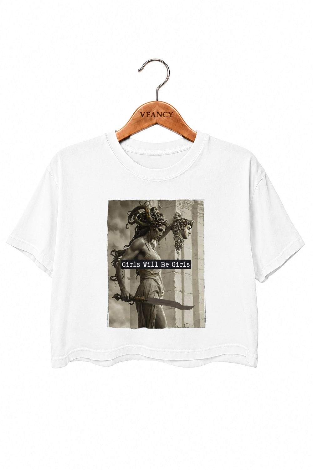 Girls will be girls medusa fighting crop top