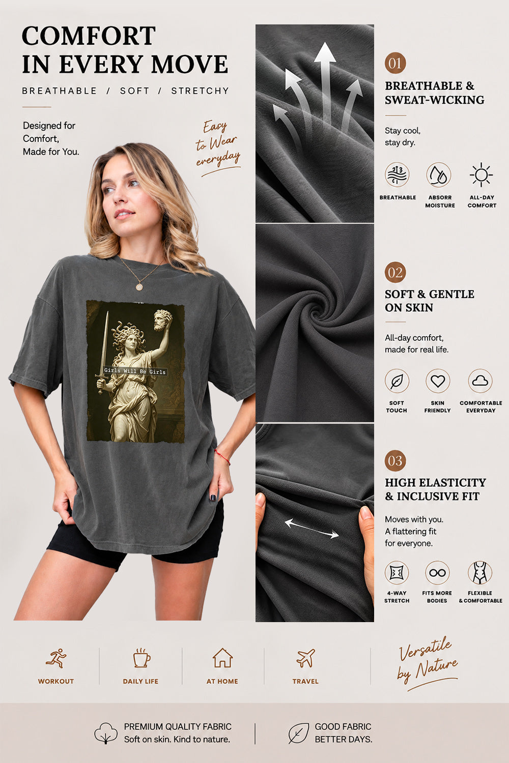 Girls will be girls medusa tee