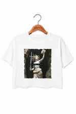 Girls will be girls medusa with sword crop top
