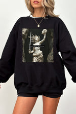 Girls will be girls medusa with sword sweatshirt
