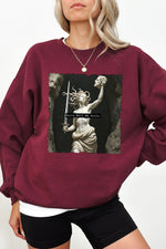 Girls will be girls medusa with sword sweatshirt