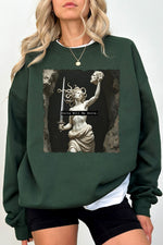 Girls will be girls medusa with sword sweatshirt