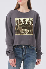 Girls will be girls witches crop sweatshirt