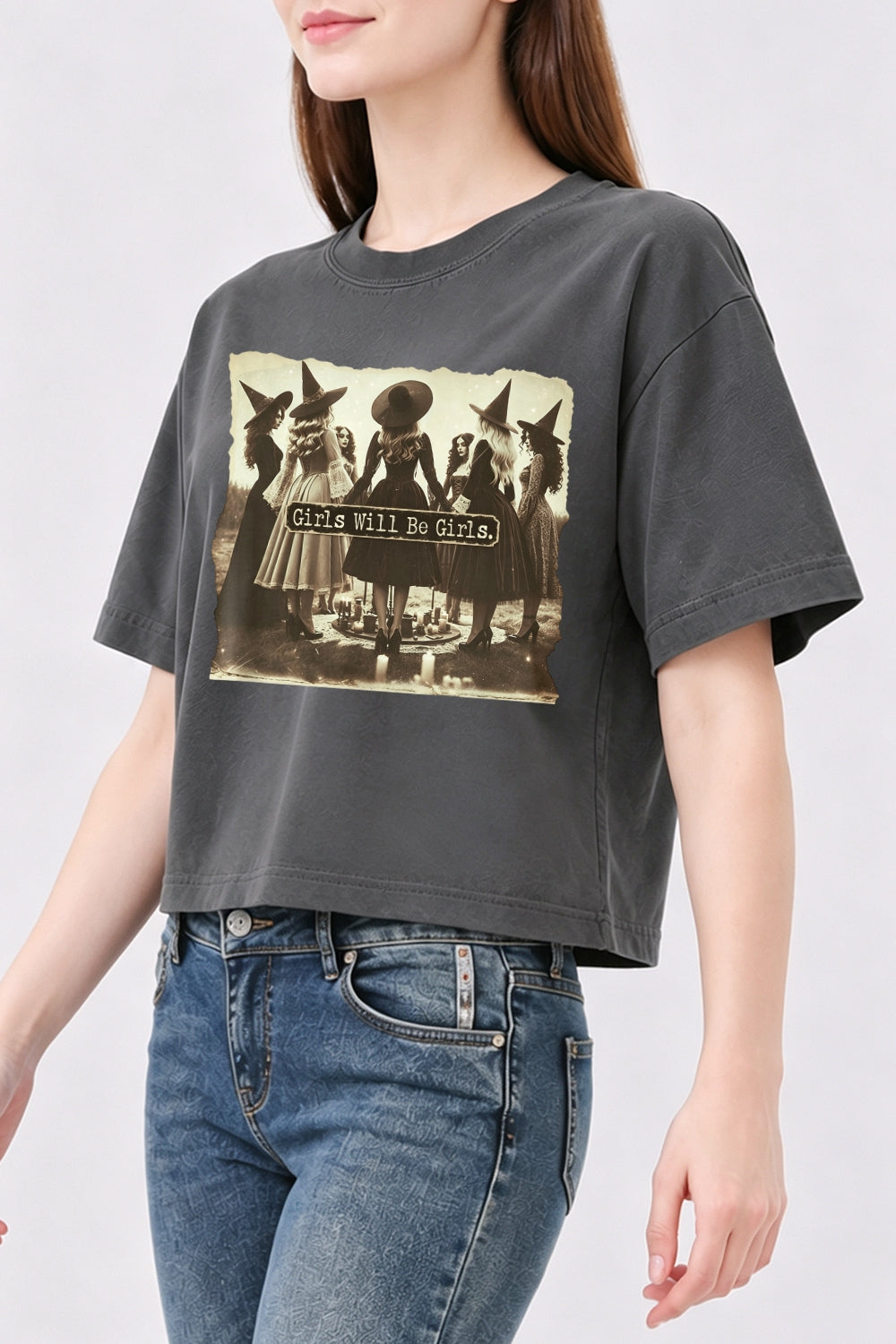 Girls will be girls witches crop top