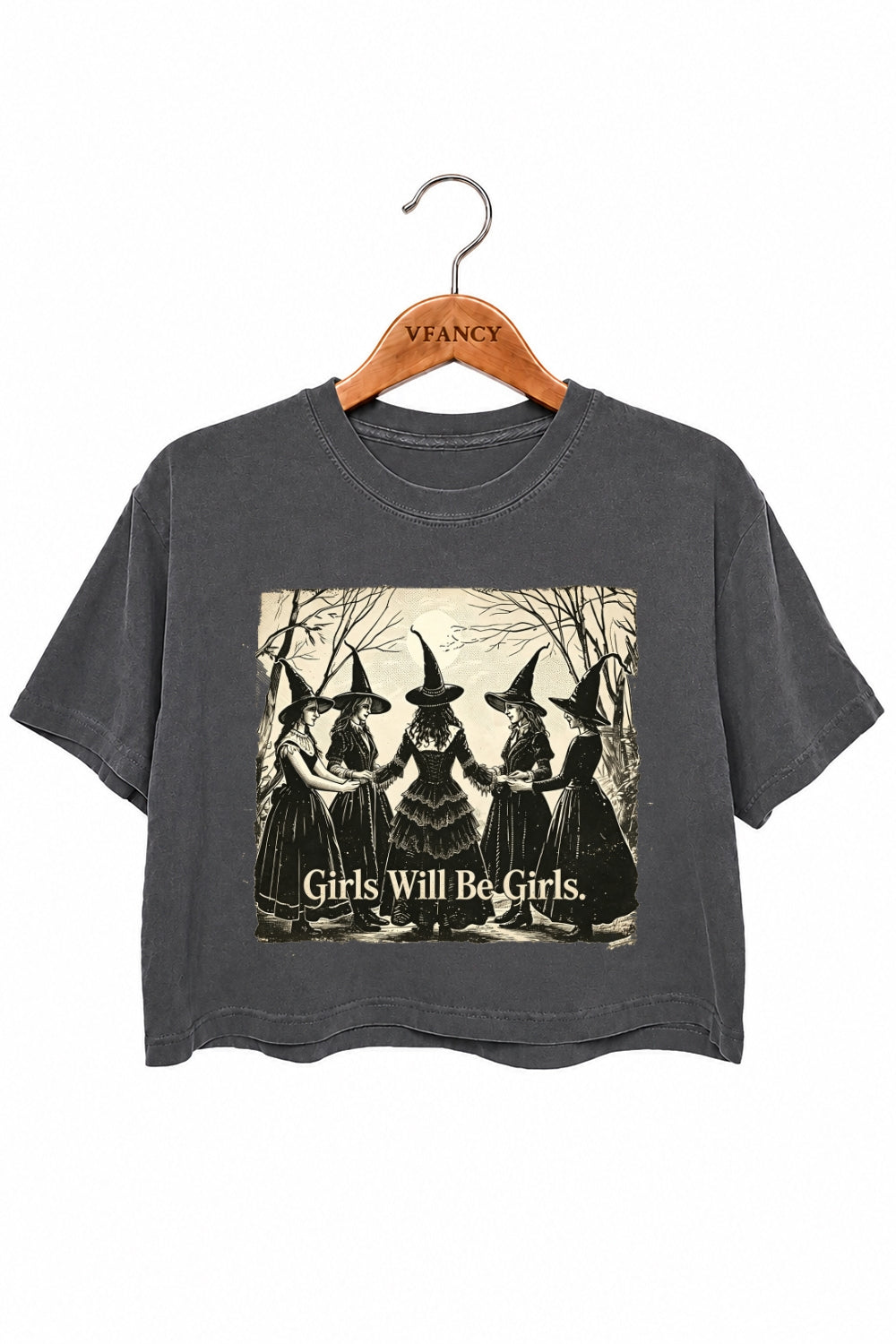 Girls will be girls witches halloween crop top