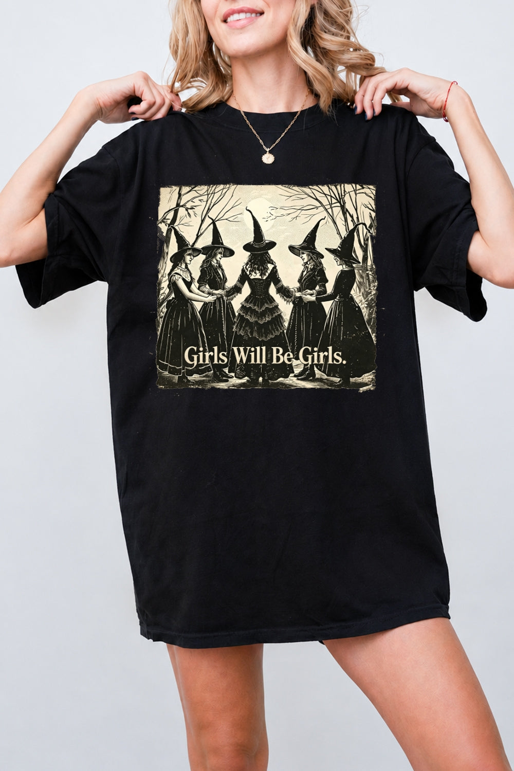 Girls will be girls witches halloween tee