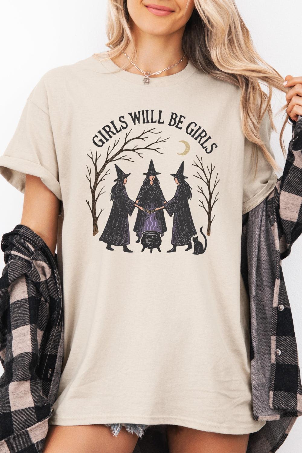 Girls will be girls witches under the moon tee