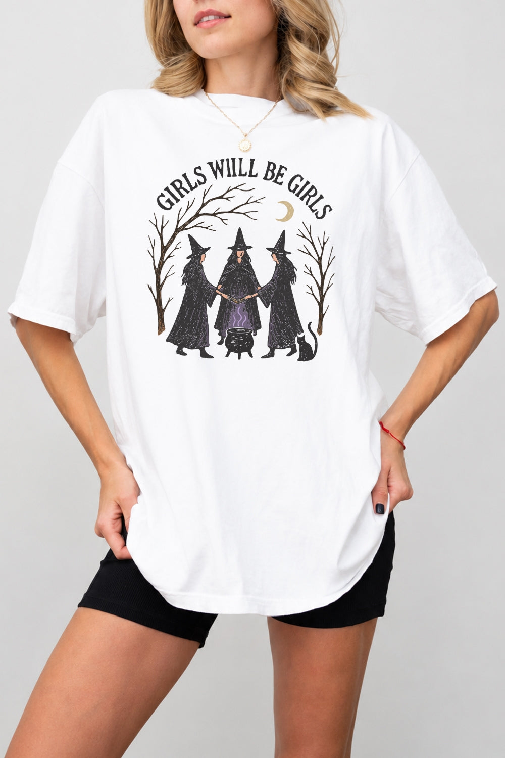 Girls will be girls witches under the moon tee