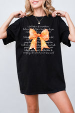 Give thanks cute bow tee