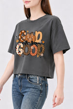 God is good cute thanksgiving crop top