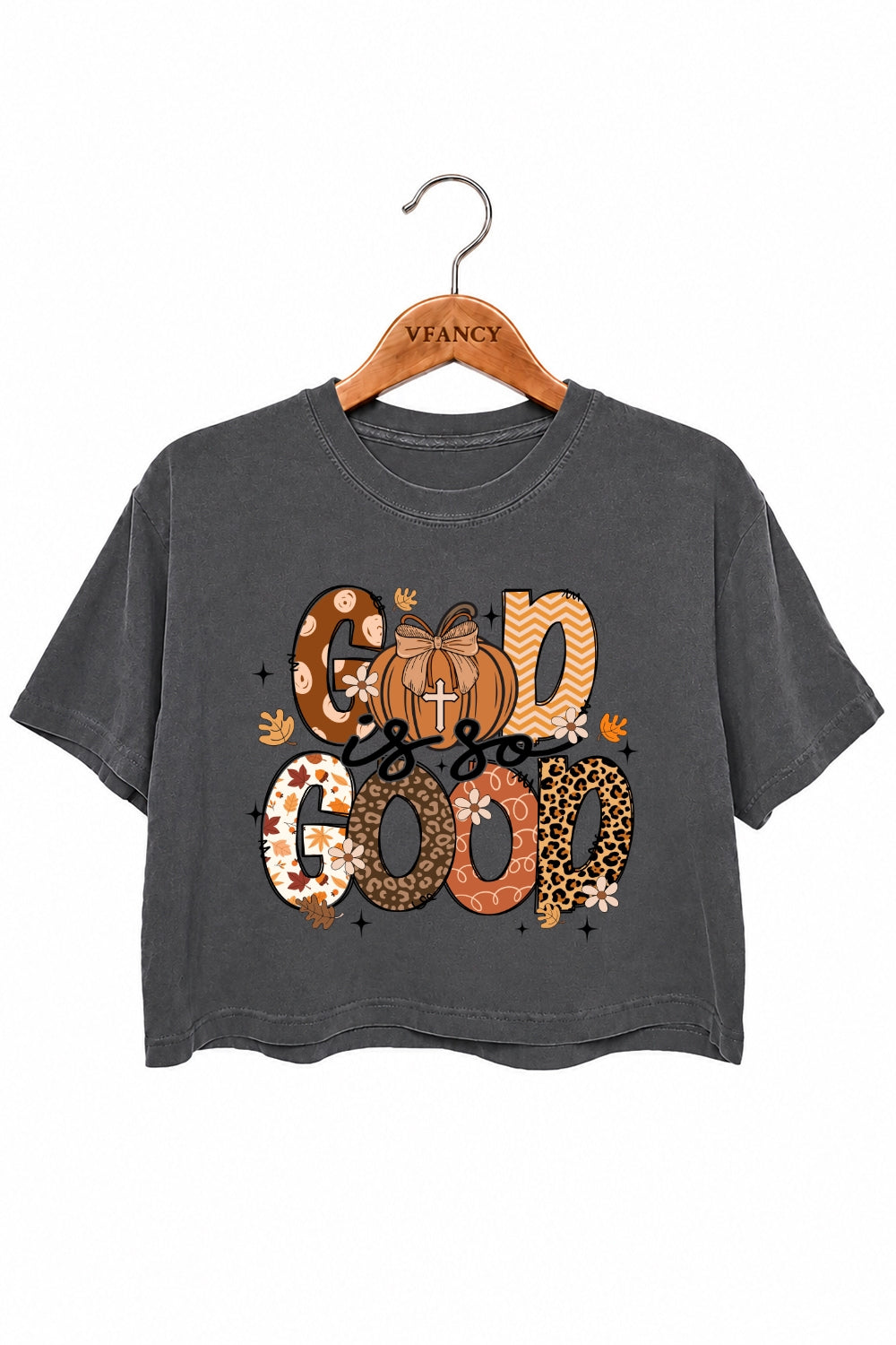 God is good cute thanksgiving crop top