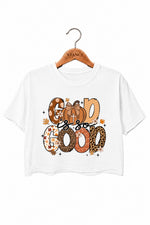 God is good cute thanksgiving crop top