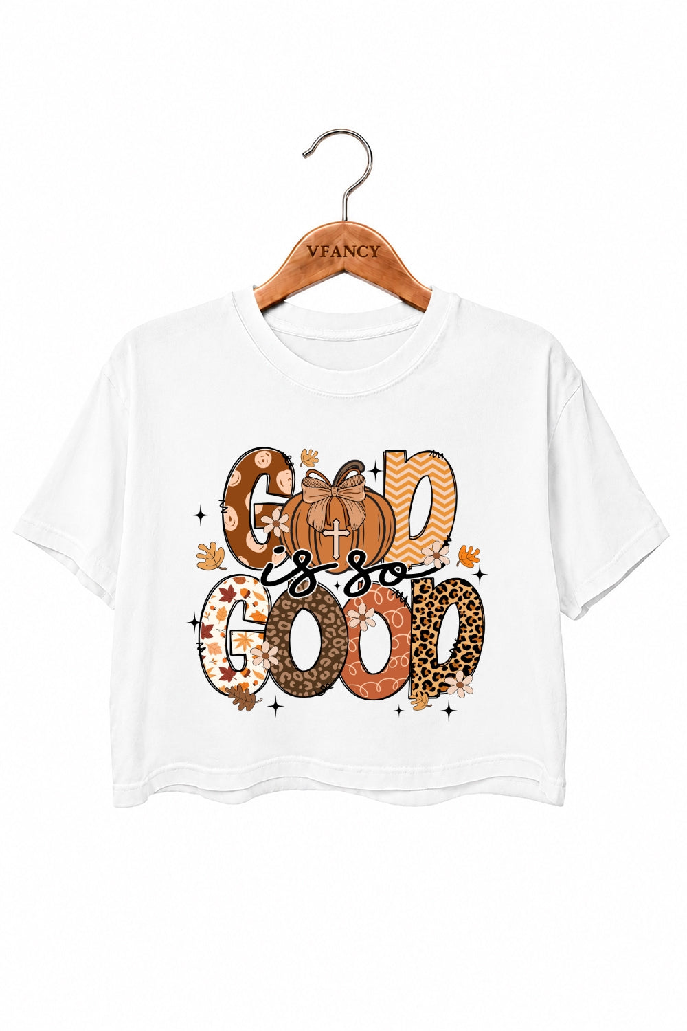 God is good cute thanksgiving crop top