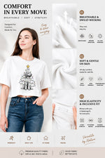 Goldendoodle christmas lights crop top