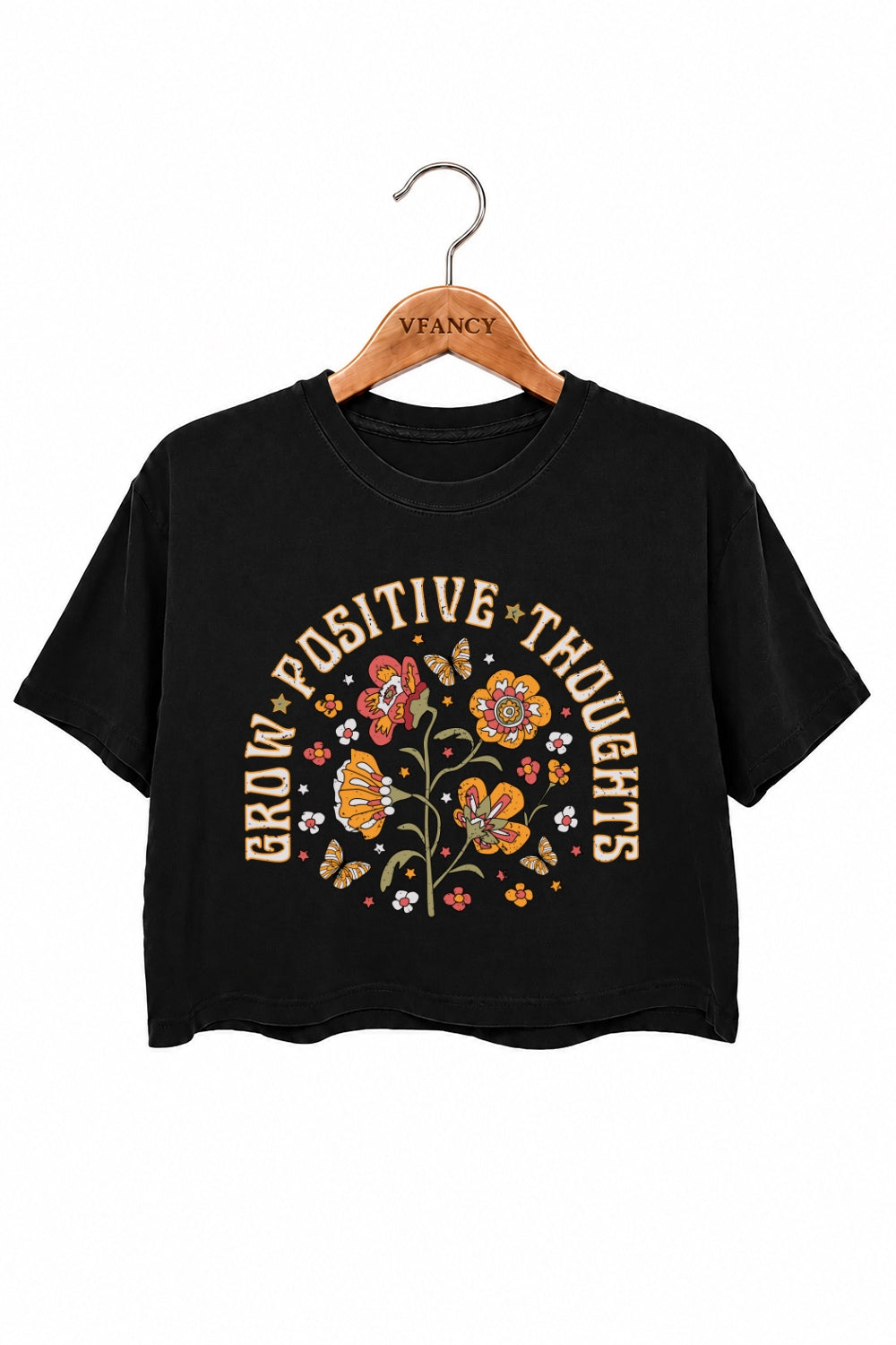 Grow positive thoughts crop top