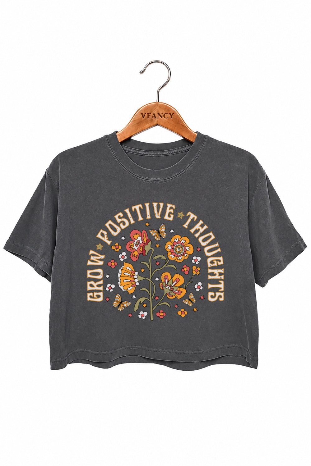 Grow positive thoughts crop top
