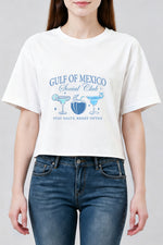 Gulf of mexico social club drinks crop top