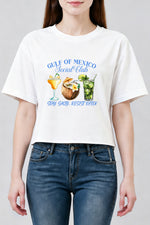 Gulf of mexico stay salty crop top
