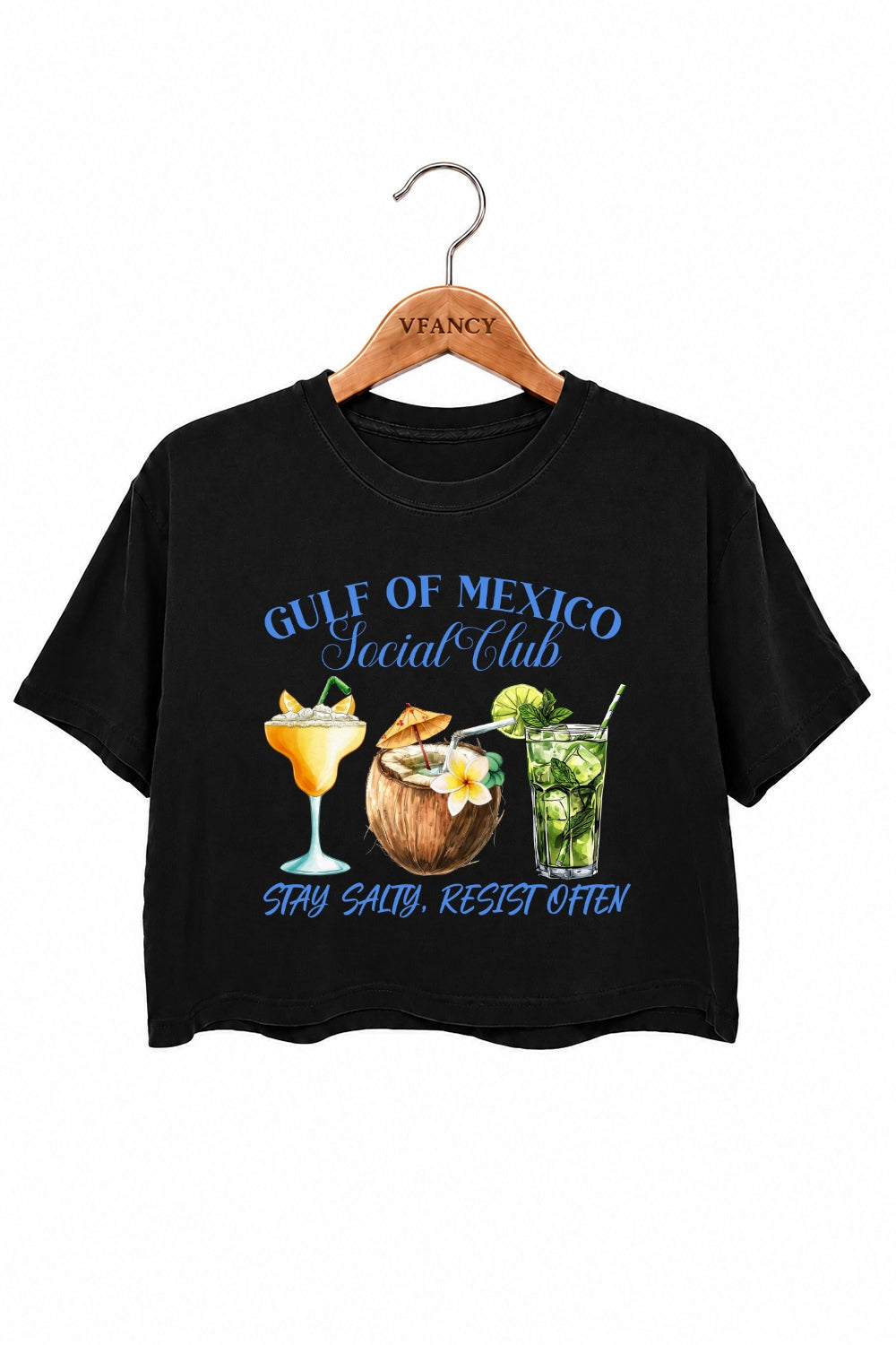 Gulf of mexico stay salty crop top