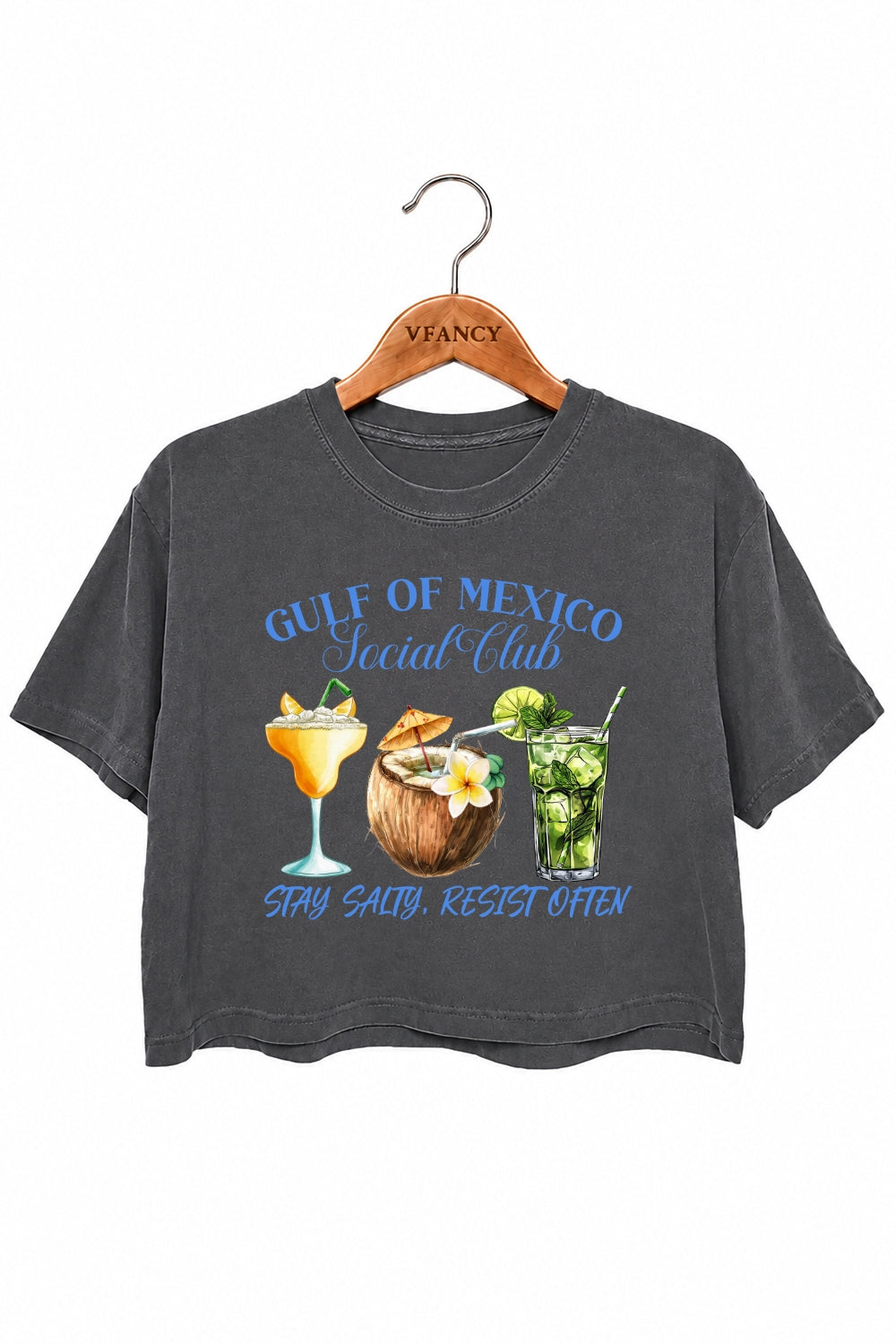 Gulf of mexico stay salty crop top
