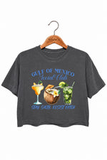 Gulf of mexico stay salty crop top