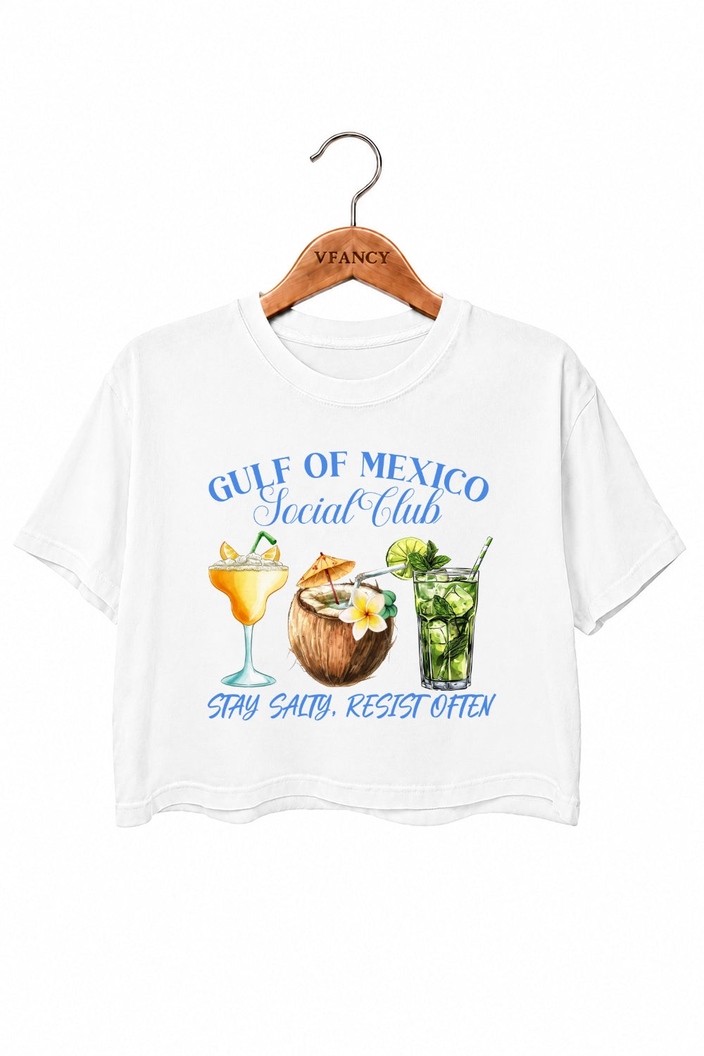 Gulf of mexico stay salty crop top