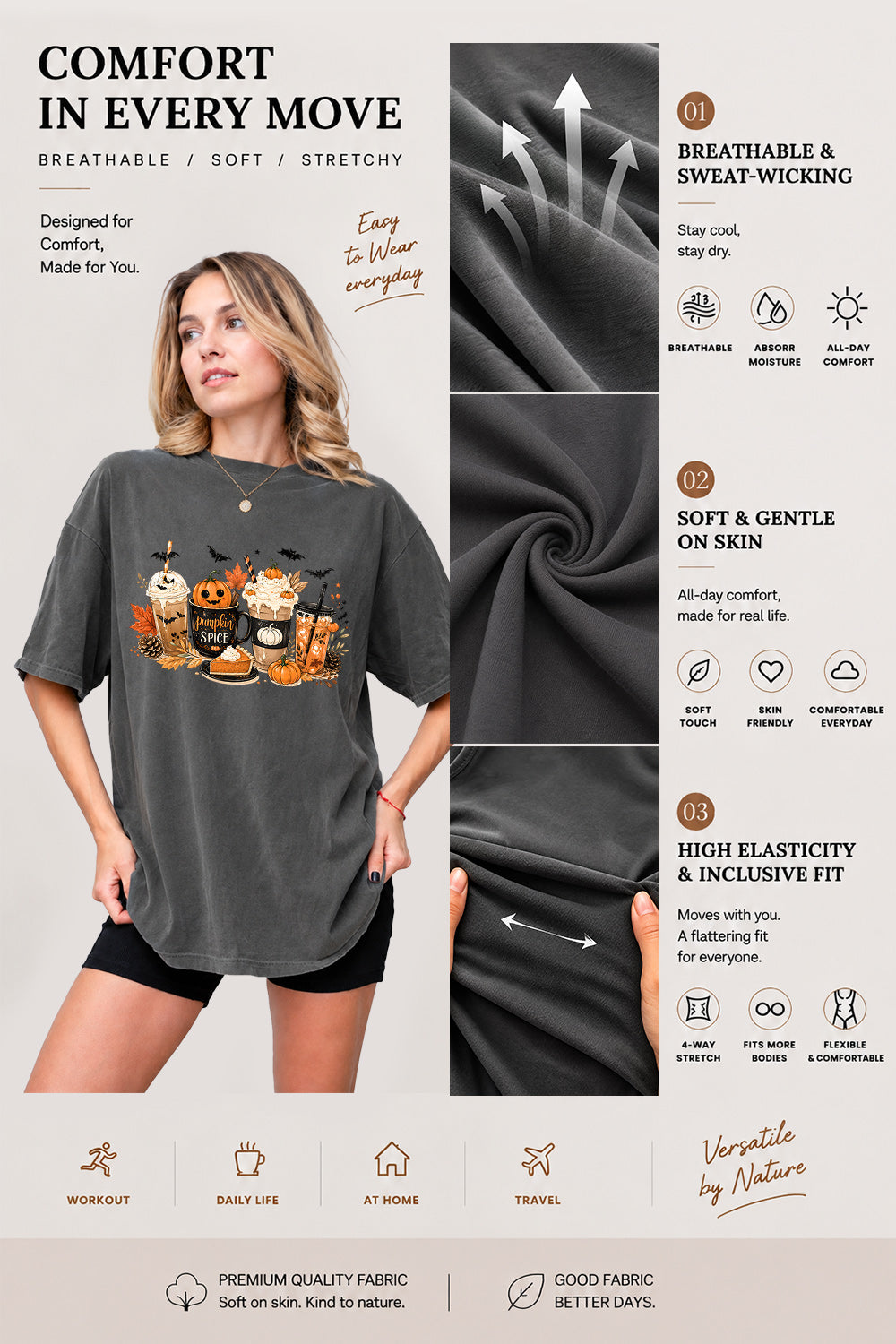 Halloween coffee tee