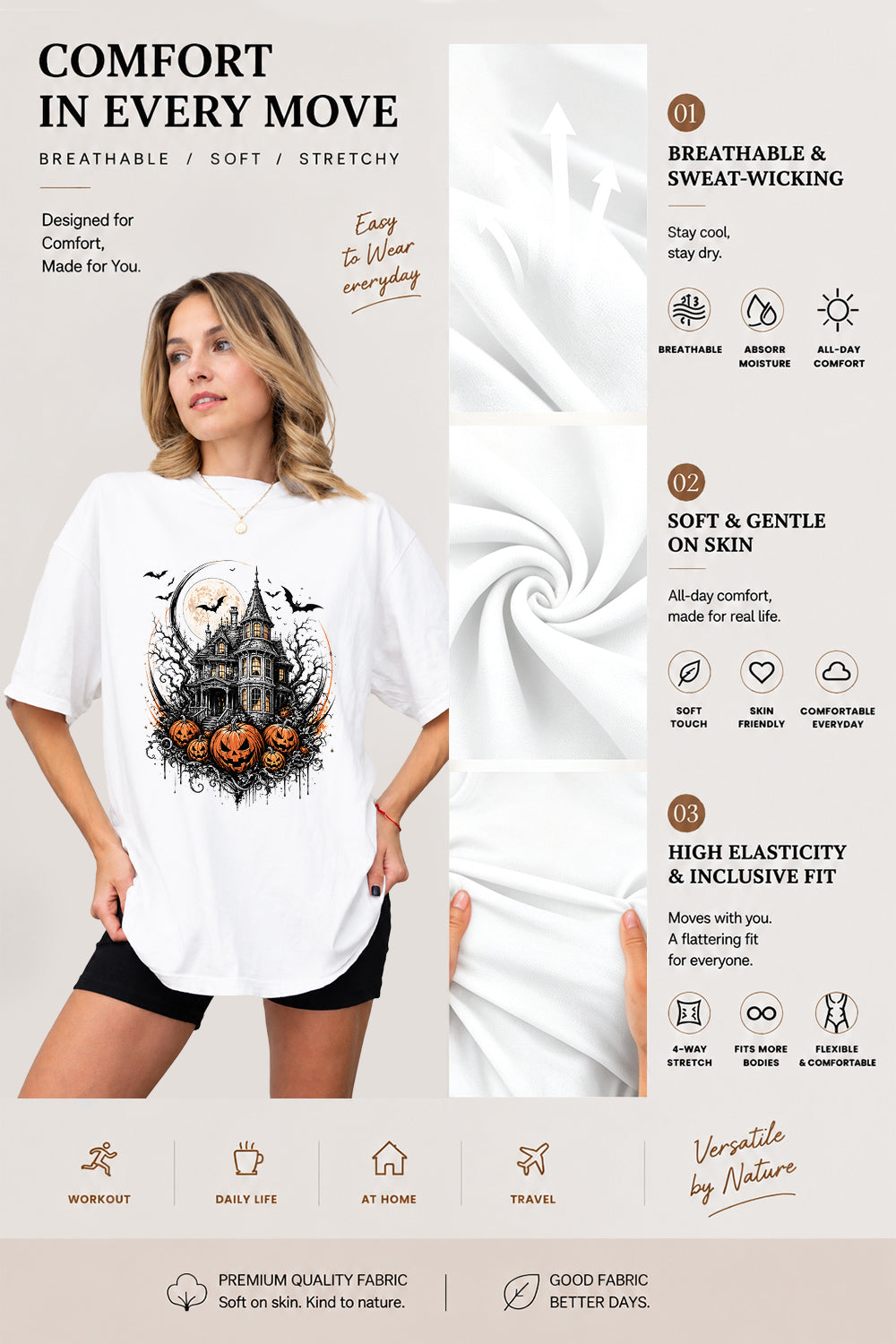 Halloween dark castle tee