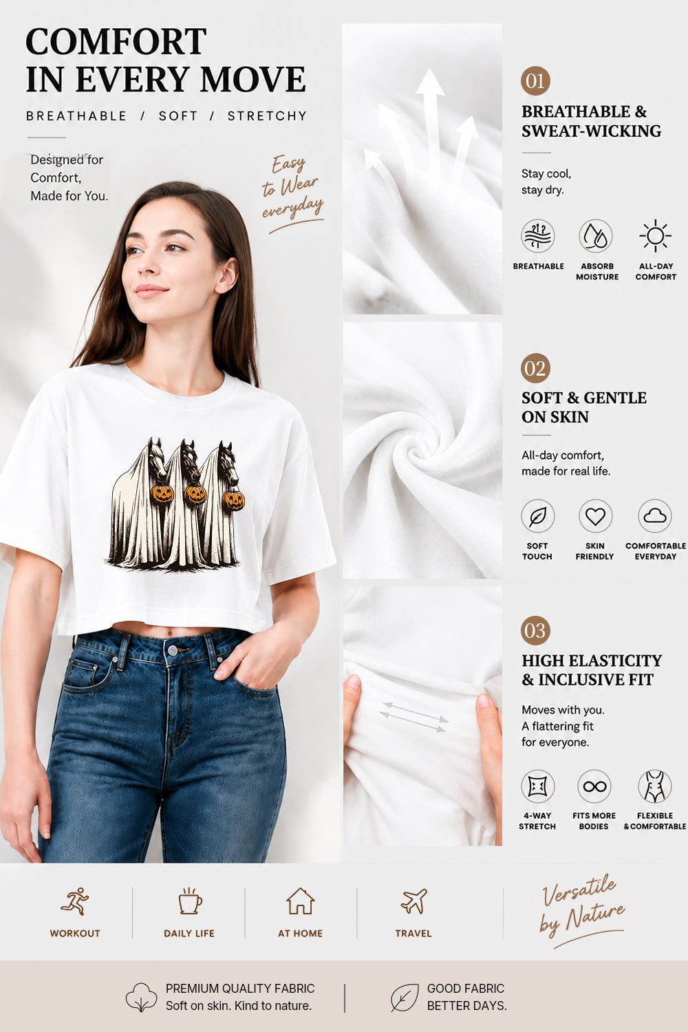 Halloween dark horse crop top
