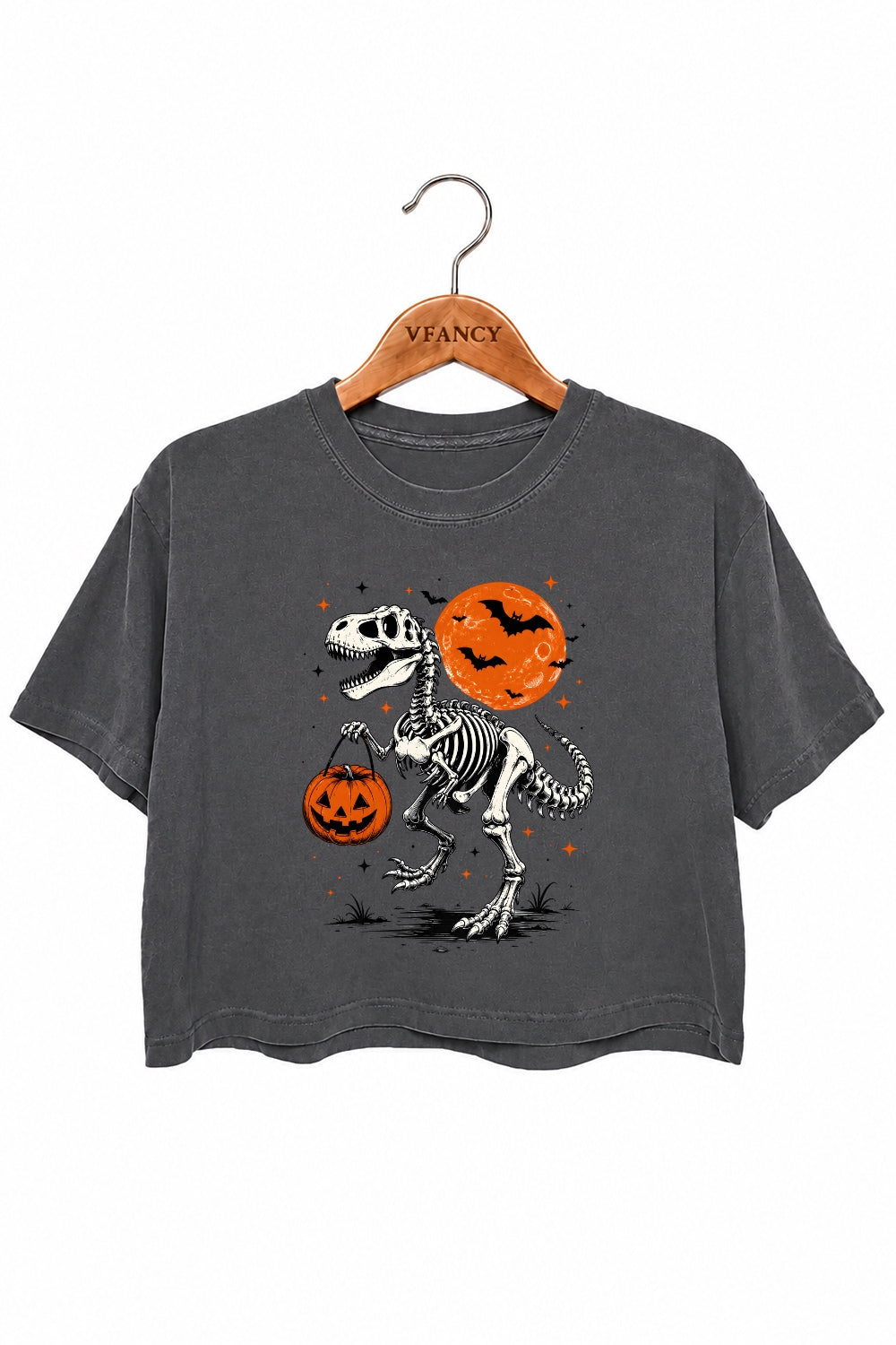 Halloween dragon skull crop top