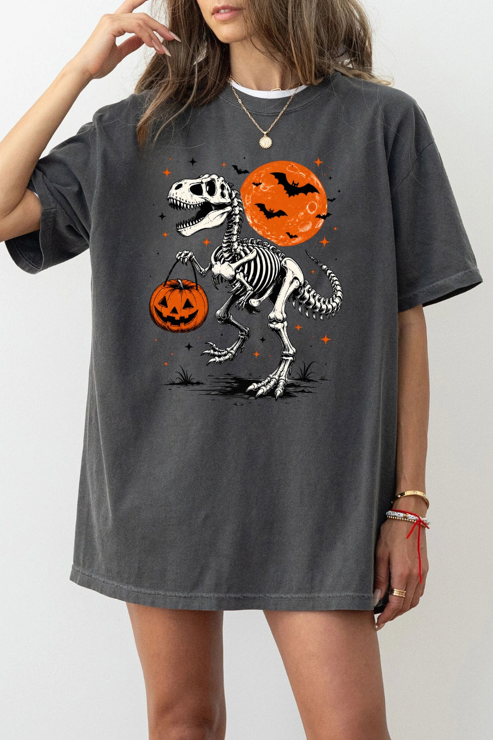 Halloween dragon skull tee