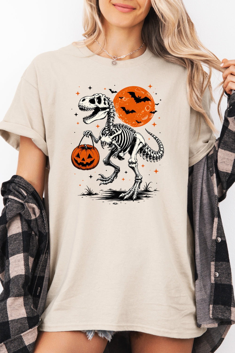 Halloween dragon skull tee