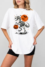 Halloween dragon skull tee