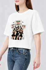Halloween feminist witch crop top